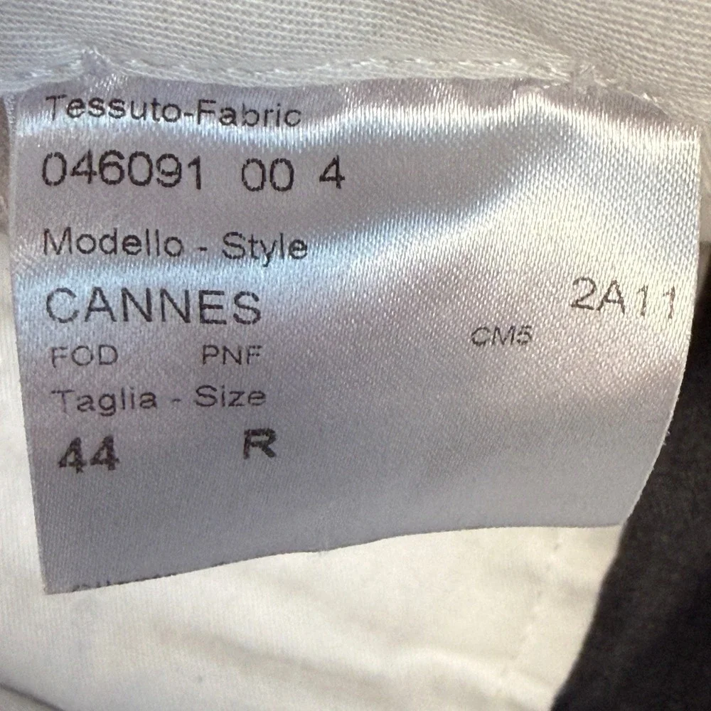 Brioni Mens Cannes Charcoal Gray Wool Pleated Cuffed Dress Pants Size 44R IT 42W